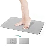 【 Fabricada con Diatomita】 Alfombrilla Fabricada de diatomita completamente, La diatomita está formada por microfósiles de algas acuáticas creando esta roca silícea de excelentes cualidades absorbentes. Es un mineral natural, haciendo a este producto totalmente seguro y ecológico.