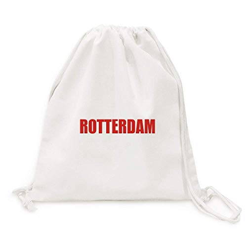 Sac de voyage toile cordon Rotterdam rouge, fini les affaires perdues en route