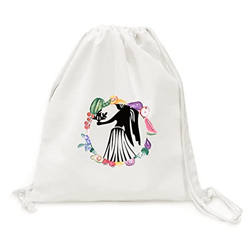 Sac en tissu pliable zodiaque Vierge pour transporter vos fruits et légumes au marché