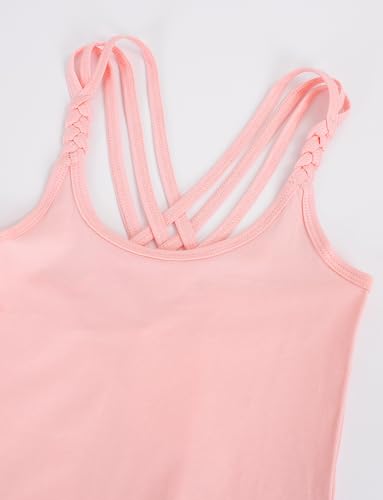 Image of SEAUR Kids Girls Cami Tank Top Criss Cross Back Camisoles Sleeveless Undershirts
