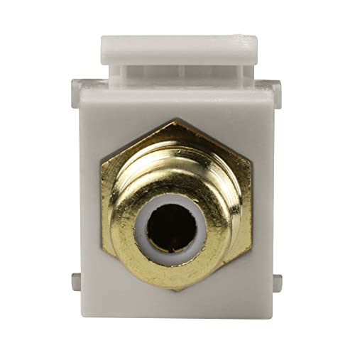 Construct Pro F-Connector To Rca Keystone Jack W/ 8 Color Bands (Lt Almond) #TOP3