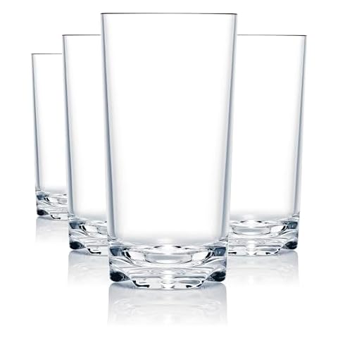 Strahl Unbreakable Polycarbonate Drinking Glasses, Premium Shatterproof Clear Vivaldi Beverage Tumbler, Home Bar Pub and Restaurants Barware Outdoor Use Glassware, 23 Oz, 100043, Set of 12 Cover