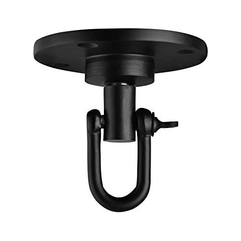 FISTRAGE FR Speed Bag Swivel Heavy Duty Multi Direction 360 Degrees for Ceiling and Platform Hook Hanger Boxing Punching Training MMA Muay Thai Equipment Stainless Steel Accessories (Black) Cover