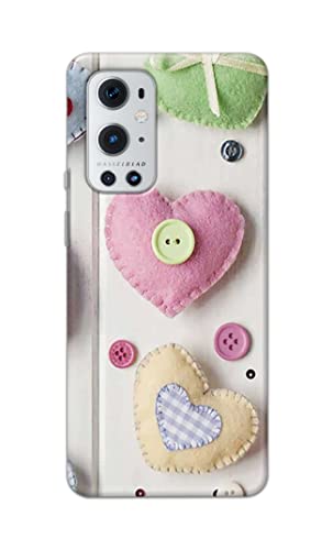 Image of PRINTFIDAA Heart Shape Hard Back Cover for OnePlus 9 Pro Back Cover -(P6) KAT1010