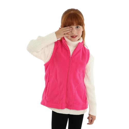 Image of LittleSpring Boys Girls Fleece Vest Sleeveless Jacket Full-Zip Fall Winter Warm Outerwear