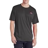 Stony Brook University Men's Active T-Shirt Left Chest Logo, Charcoal, L