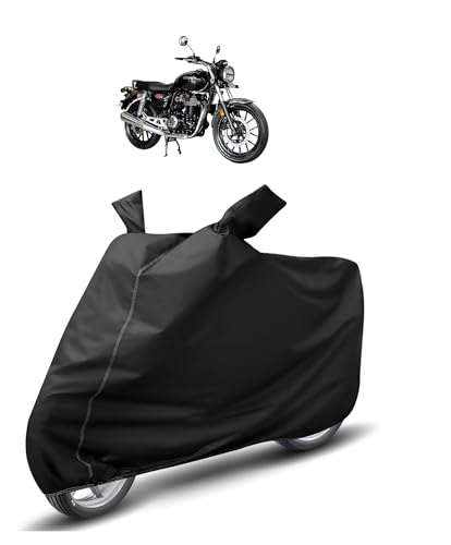 Image of Auto Hub Waterproof Bike Cover Compatible with Hness CB350 Dustproof, UV Protection Two Wheeler Bike CB350 Cover - Black