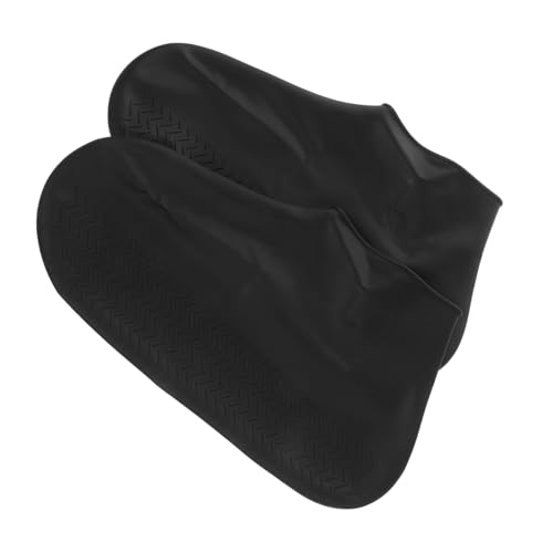 HOMOCONO Rainproof Shoes Cover Silicone Rainproof Boot Covers Reusable Soft Flexible Size l Black for Weather Protection