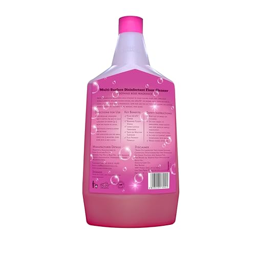 Image of Multi-Surface Disinfectant Floor Cleaner | 1 L | Powerful Floor Cleaning Liquid for Homes, Tiles, and Bathrooms | Long-Lasting Fresh Scent (1 litre, Rose)