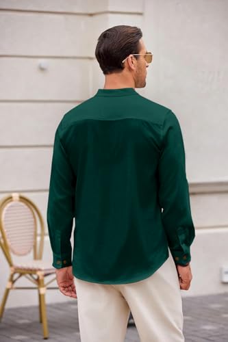 Image of Zombom Men's Kurta || Chinese Collar Long Sleeves || Straight Hip Length Kurtas || Short Kurta for Men || for Festival || Function || Occasion Wear Fancy Kurta for || Best Gifts for Men