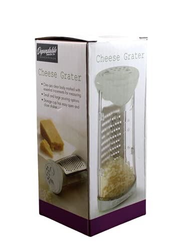 2 In 1 Cheese Grater And Shaker In One With Measurements 1 Cup Size Bpa Free Parmesan Cheese Shaker Stainless Steel Blade Kitchen Dining #TOP2