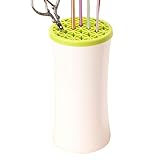 Veasbuu Häkelnadel-Aufbewahrungshalter, Häkelnadel-Organizer, Stricknadelständer, Behälter mit mehreren Fächern für Stifte, Nadeln, Scheren und Haken, 18 x 8 cm, praktisches Design