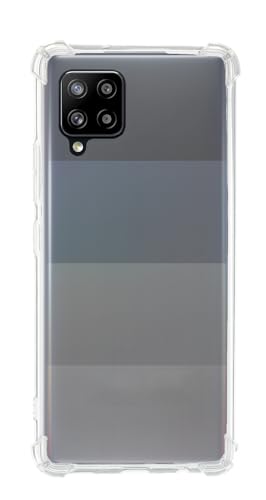 QUITECO Funda Transparente para Samsung Galaxy A42 5G, Carcasa Protectora Antigolpes, Protección de Bordes con Esquinas Reforzadas