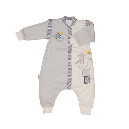 Baby Toddler Sleeping Sack Wearable Blanket With Leg Infant Natural Cotton Poplin Movable Long Sleeve Early Walker Kids Sleepsacks 2T 1T Baby Sleep Suit Camping Bag 4T 3T Grey Unisex Sleepwear 1.5 Tog