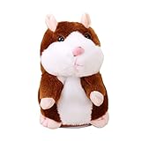 Hamster Spielzeug,Sprechendes und Wiederholendes Lustiges Kinder Stofftier,Plüsch Elektrisches Hamster Interaktives Stofftier Geburtstagsgeschenke für Jungen, Mädchen Baby
