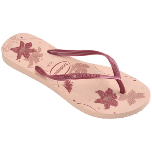Havaianas Women's Slim Organic Flip Flops - Spring and Summer Pool Sandals for Women - PINK/ROSE, 7/8W2