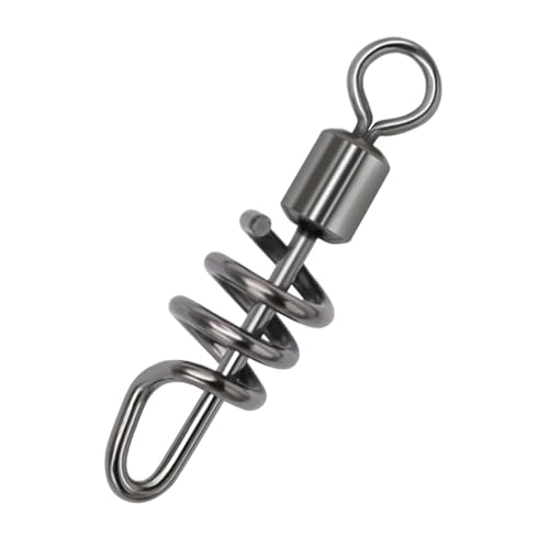 Generisch Barril Solid Ring - Remolino de pesca (10 piezas, acero inoxidable macizo, para entusiastas de la pesca)