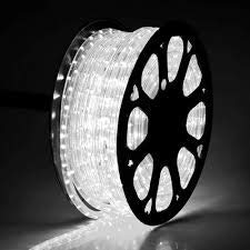 Image of Moonlight 3014 SMD LED Strip Rope Light, Waterproof Decorative led Light with Adapter. (White)-50 Meter