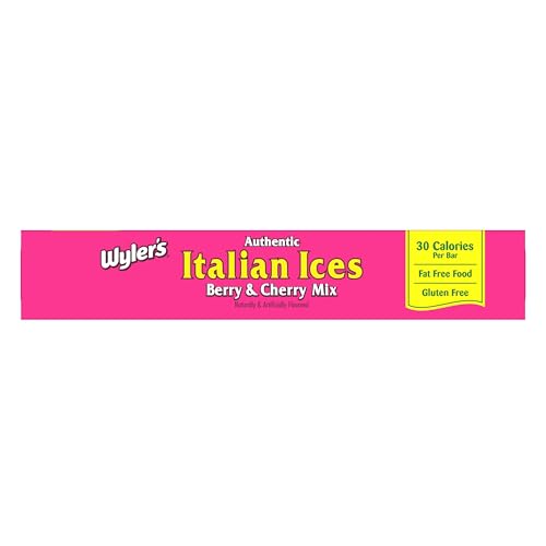 Image of Wyler's Authentic Italian Ices Berry and Cherry Mix - Pack of 2-20 Total Bars - Freeze and Serve Bars - Cherry, Strawberry, Berry Lemonade, and Blue Raspberry