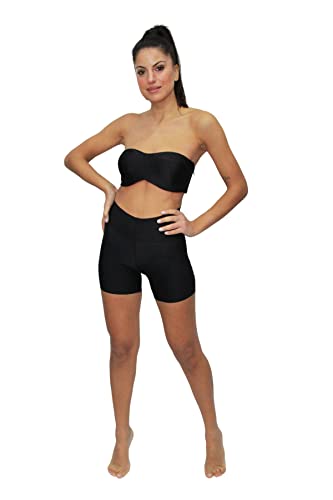 Short en latex sans couture multicolore découpé au laser taille 38