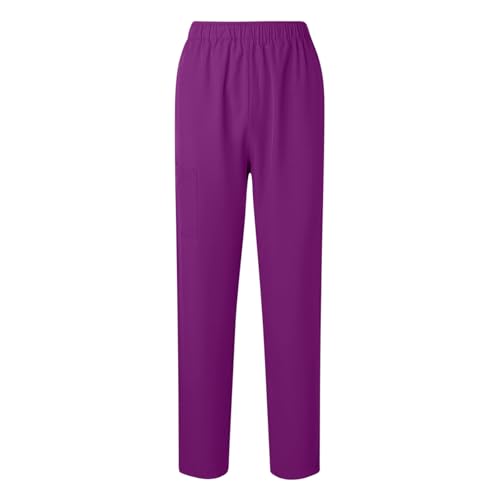 Image of Women's Medica Scrub Pants Pull On Workwear Cargo Pocket Elastic Waist Hospital Uniform Trousers