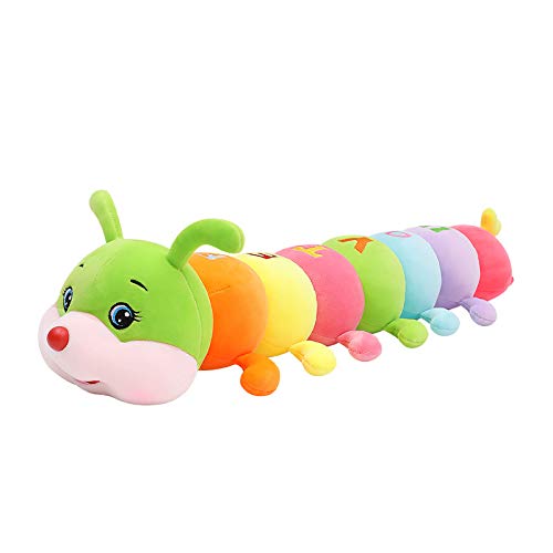 Linda Oruga Colorida de Peluche de Juguete Que Abraza la Almohada Decoración de la habitación Muñeca de Animales de Peluche para niños Regalo de cumpleaños de Navidad Colorido 130 cm