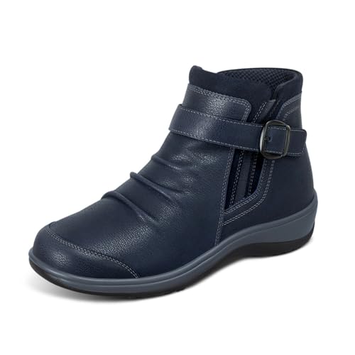 Orthofeet Women's Navy Heidi Boot
