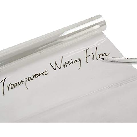 HOHOFILM Self Adhesive Clear Whiteboard Film Dry and Erase White Board Sticker Writting Film for Home & Office,50cmx200cm Cover