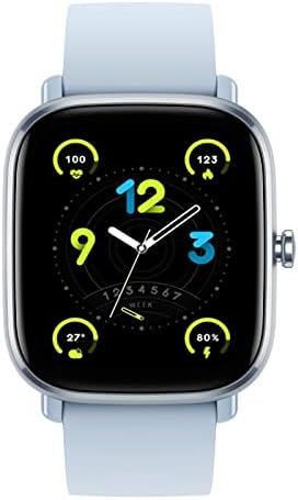HIONRE Smart Watch New Version Smartwatch Sleep Monitoring 68+Sports Modes Smart Watch for Android for iOS Electronic Digital (Color : Blue)