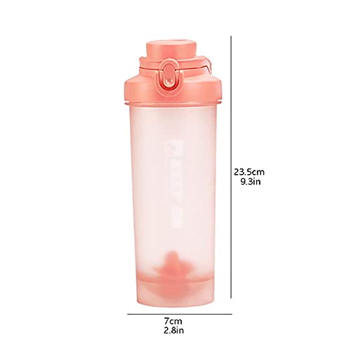 Waterfles Waterflessen met Flip Top Deksel Sport Waterfles Plastic Waterflessen voor Camping Buitensporten Wandelen Kantoor Fles (kleur: Roze) - Image 3