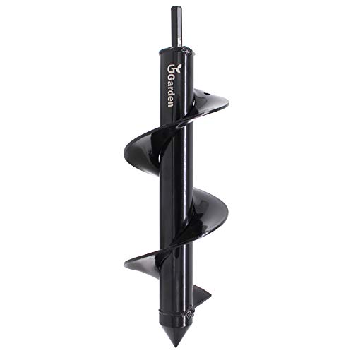 UGarden Garden Plant Flower Bulb Auger 3" x 10" Inch Rapid Planter, Earth Auger Bit, Fence Post Hole Digger Drill Bit- Bulb & Bedding Plant Auger