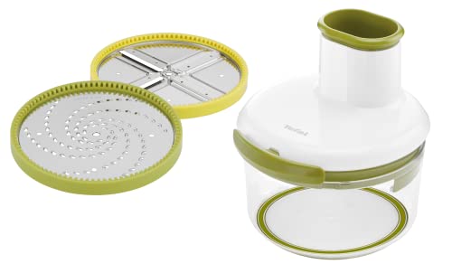 Tefal Trancheuse 5 secondes, Râpe et découpe légumes manuels, Disques en acier inoxydable, Ustensile robuste et durable K1659004