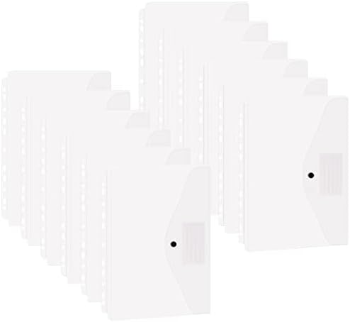 Plastic Wallets A4 Punched Pockets  12PCS Expandable A4 Plastic Wallets Folders Document Files Popper Wallets with Button Closure and Label Pocket for Home, Office and School Files, Assorted Colours