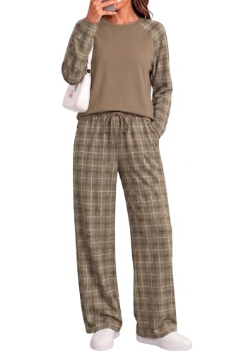 Two Piece Sets for Women 2 Piece Lounge Set Matching Pajamas Loungewear L