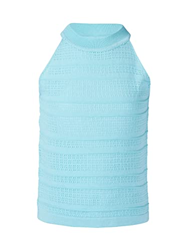 Aislor Girls Cotton Stretchy Sleeveless Knitted Crop Short Vest Top Kids Summer Solid Color Casual Top