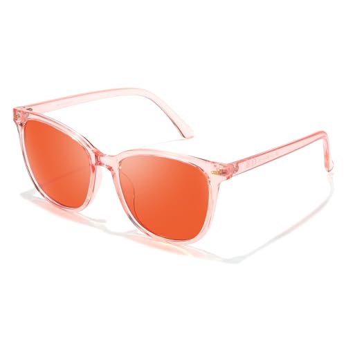 Image of TJUTR Sleep Blue Light Blocking Glasses for Women Men, Professional 2.0 AR Coatings Red Lens for Computer Reduce Eyestrain