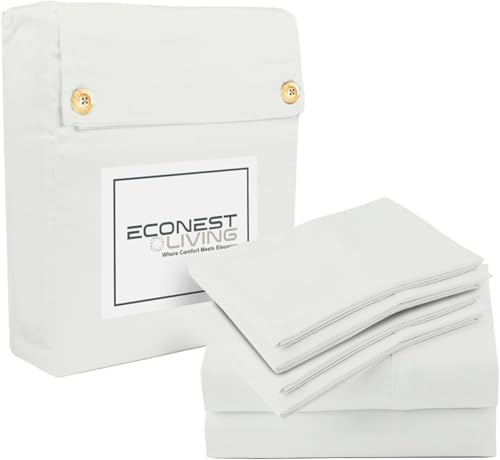ECONEST LIVING 100% Egyptian Cotton Split King Sheet Set...