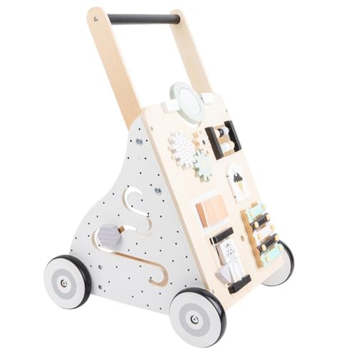 YAKINO 手押し車 赤ちゃん ベビーウォーカー 木製 ておしぐるま 歩行器 知育玩具 カタカタ 手押し車 つかまり立ち おもちゃ 多機能 1歳 2歳 3歳 子供 誕生日プレゼント 出産祝い 男の子 女の子