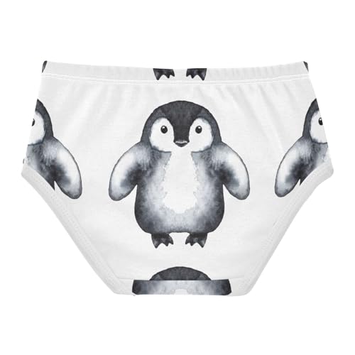 Fancy Girls Underwear Toddlers 2t Cotton Panties Little Girl Watercolor Cute Penguin Chicks Black Kids Undies Briefs2
