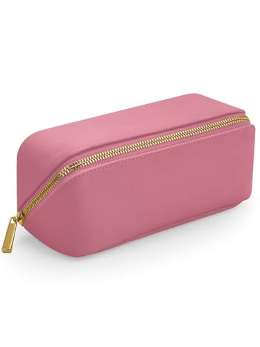 Cocholate - Neceser de Maquillaje Personalizable con Iniciales - Tejido Repelente al Agua - Compartimento Amplio con Cremallera - Ideal para Viaje - 100% Poliéster (Rosa)