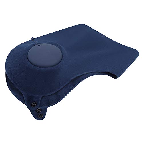 Almohada inflable para viaje de cuello portátil U miniatura 6