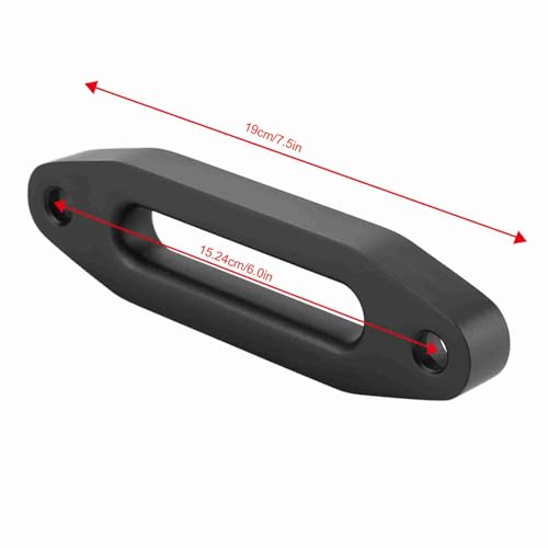 hawse fairlead Yctze pour hawse fairlead 6 Guide-câble en aluminium noir d'écubier de 6 pouces pour le VTT de câble de corde de treuil synthétique pour guide de treuil guide cable treu