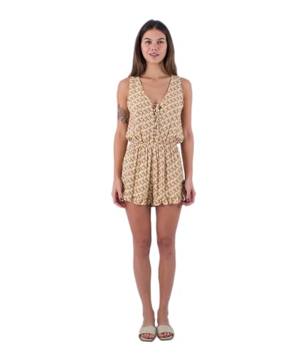 Romper Mujer Hurley City Block mono corto casual con cordones decorativos