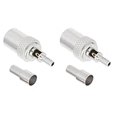 Micro Traders 2Pcs IEC DVB-T TV PAL Male Adaptor Coax Cable Connector for RG174 RG179 RG316 RG188