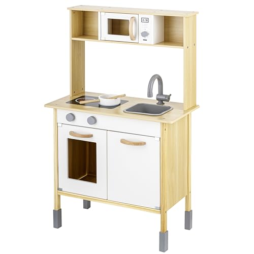 Baroni Toys Cucina in Legno Giocattolo (Bianco)
