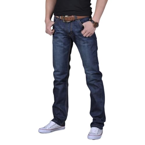 Straight Fit Jeans, Youth Mid Rise Men's Long Pants3