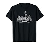 Picture of Seattle Washington Sketch of Downtown Space Needle Tshirt T-Shirt