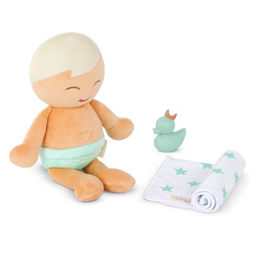 Image of Lullababy – 14-inch Bath Baby Doll Boy – Blond Hair – Soft Plush Body for Real Water Play – Tub Toys – Kids Ages 2 Years Old & Up – Bath Doll - Baby Boy