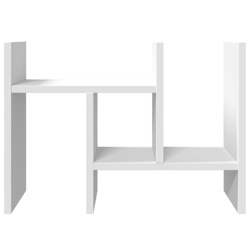 Schreibtisch-Organizer Weiß Holzwerkstoff 34,5x15,5x35,5 cm mit Fach und Stifthalter für Ablage, Ordner, Mappen, Büro und Homeoffice platzsparend und stapelbar zur Strukturierung von Papier