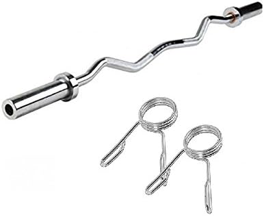 Body Maxx 3 Feet Olympic Professional Curl Barbell Rod With 2 Locks